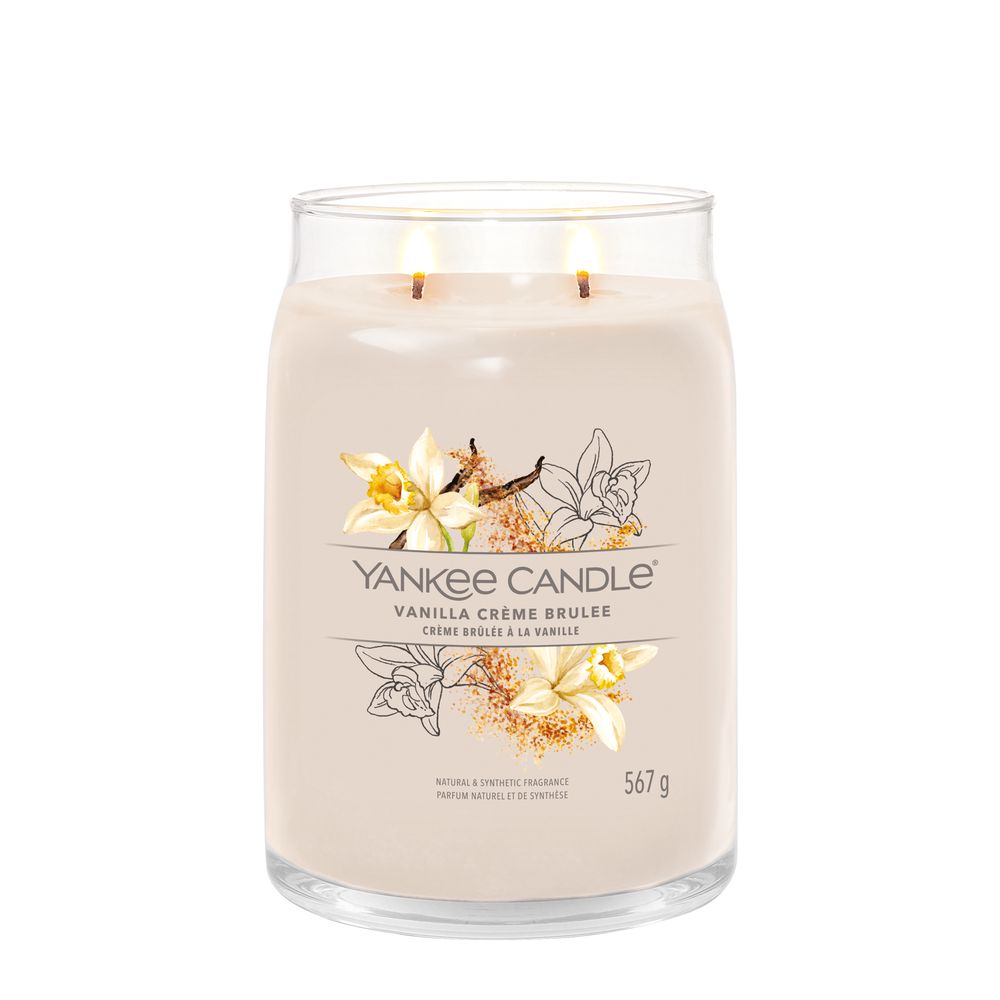 Vela Perfumada Yankee Candle Grande - con 2 mechas - Vanilla Creme Brulee -  16 cm / ø 9 cm